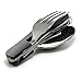 Produktbild 4 - teiliges Campingbesteck mit geriffeltem Aluminium Griff (Messer, Gabel, Löffel, Flaschenöffner aus rostfreiem Edelstahl), Klapp – Besteck, Farbe metallic schwarz, Marke Ganzoo
