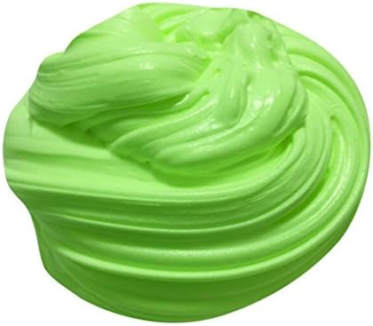 JZC Fluffy Floam Slime Stress Relief Toy ,Cotton Mud Toys Scented Stress Relief No Borax Kids Toy Sludge Toy (Green)