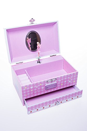 Personalised Wooden Girls PINK LACE FAIRY Musical Jewellery Box Gift For Christmas/Flower Girl/Christening/Birthday (1306)