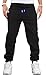 Produktbild RMK Herren Hose Jogginghose Trainingshose Fitnesshose Sweatpants H.03 (5XL Schwarz)