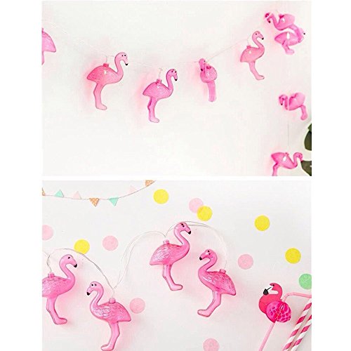 Misslight LED Zucca Luce della Stringa LED Striscia Unicorno Flamingo Decorazione Halloween Party Decorazione a Batteria (Fenicottero)