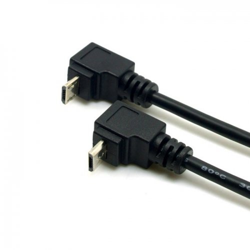 Chenyang 2St USB 2.0 Kabel männlich, Micro-USB-Up & Down Winkel 90 Grad für Handy-Tablet - 2