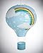 Produktbild Rainbow Balloon Light Shade - Blue Paper Lantern Bedroom Fun Lamp