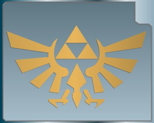 adhesivo TRIFORCE LOGO #1 from the Legend of Zelda GOLD vinyl decal sticker 101 mm