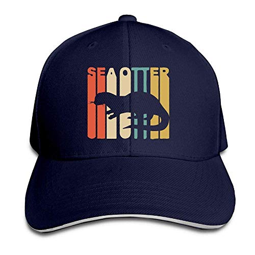 Preisvergleich Produktbild Unisex Retro Otter Adult verstellbare Hysteresenhüte Sandwich Cap Only
