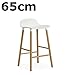 Produktbild Normann Copenhagen, Form, Form Barhocker 65cm sitzhöhe, form bar, Barhocker, form 65, Gestell Eiche, Sitzschale weiß, Normann Dk