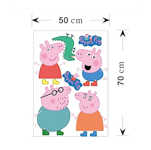 Peppa Wutz-Aufkleber, Abziehen & Aufkleben, perfekt für Kinderzimmer/Spielzimmer - 3