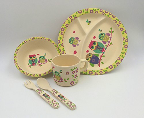 Aus diesen niedlichen Bambusgeschirr von Bebanino macht die Mahlzeit für Ihre Kinder Spaß! Ideal für die ersten selbständigen Häppchen, dass 5-teilige Bambus Geschirr Set ist aus biologisch abbaubaren Bambus hergestellt / Kinder-Baby Bambusgeschirr Set ist geruchs- und geschmacktsneutral Spülmaschinengeeignet und robust! Einfach ein farbenfroher Hingucker am Tisch. - 7