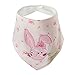 Discoball® 6 PCS Lovely Baby Boy Girl Infant 100% Cotton Bandana Bib Saliva Dribble Burp Cloth Apron Pinny 2 Popper Setting (girl design)