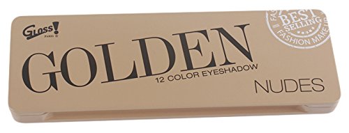 Book's Cover ofGloss Golden Nudes Palette de Maquillage 12 couleurs Coffret CadeauCoffret Maquillage