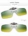 Price comparison product image Newest Men Polarized Eyeglasses Clip On Myopia Glasses Night Vision Goggles Day And Night Driving TAC Sun Glasses UV400 (Color : Dark green, Size : Small)
