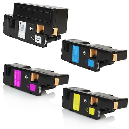 Doitwiser Kompatible Tintenpatronen (geeignet für Epson 1700 / C1700 / C1750 / CX17 / CX17N Aculaser, sehr ergiebig, kein Originalprodukt, je 1 Schwarz, Cyan, Magenta, Gelb), 4 Stück