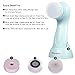 eBasic Rechargeable Facial Cleansing Brush, Electric Vibrating Sonic Waterproof Face Brush Cleansing System with 3 Brush Heads for Facial Exfoliating, Massaging, Microdermabrasion, Pore Minimizer, Helps with Acne, Dark Spots, and Blackheads