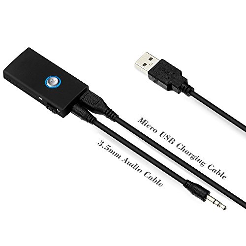 Foho Bluetooth Adapter Transmitter Empfänger 2 in 1 Sender / Receiver Adapter Stereo mit 3,5mm Audio Kabel für Kopfhörer Lautsprecher Radio TV PC Laptop Tablet MP3 / MP4, spielt während des Ladens - 2