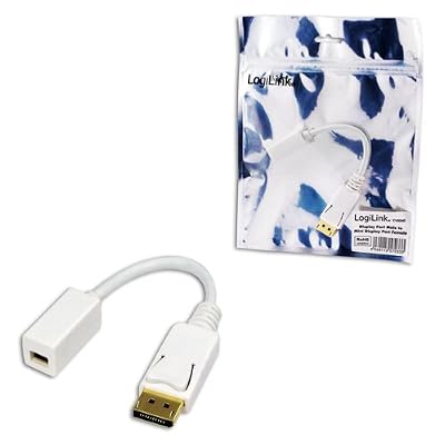 LogiLink CV0040 Adaptateur Mini DisplayPort vers DisplayPort Femelle/Mâle Blanc