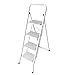 Produktbild Homgrace Trittleiter Klapptritt Leiter Stehleiter Klappleiter Haushaltsleiter mit Rutschfester Oberfläche, Belastbar bis 150 kg, 4 Stufen/ 5 Stufen Wählbar (4 Stufen)