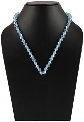 Beaded Jewelry Embellishment Women's 8MM Faceted Bi-Cone Aqua Crystal 16" Strand / Jewelry