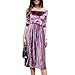 Produktbild Damen Velvet Kleid, Malloom Womens Off Schulter Samt Kleid Damen Abend Party Loose Dress Samtkleid Cord Riemen Kurze rocktasche Gerade Weste Rock