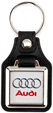 Keyring Audi Made in Leatherette | PU Leather Brand Audi Car Keyring | Keychain very resistant Leatherette for Cars Brand Audi (1 unit)