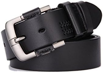 Weinida Mens Full Grain Leather Vegetable Tanned Belt Handmade 38mm 1.5"