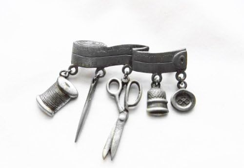 Danecraft Silver - Plated Sewing Seamstress Pin Brooch