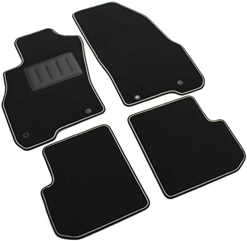 SPRINT04808 - Tappeti Auto In Moquette Per Renault Kadjar (dal 2015) - Colore Nero, Antiscivolo Con Bordatura Bicolore