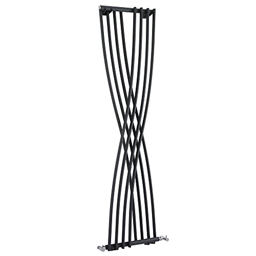 Hudson Reed Radiatore Termoarredo 'Xcite' Design Verticale in Acciaio Grigio Antracite | 1775 x 450mm | 840 W | 8 Pannelli Lunghi | Termosifone Decorativo di Lusso | Riscaldamento ad Acqua | Garanzia 20 Anni