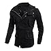 Produktbild Männer Mode Freizeitjacke feiXIANG Herren Jacke Herbst Winter Mantel Schlank Outwear Mantel Warm Hooded Outwear Langarm (Schwarz,M)