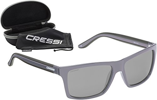 Cressi Rio Sunglasses Gafas de Sol Deportivo Polarizados, Unisex Adultos, Gris, Talla única