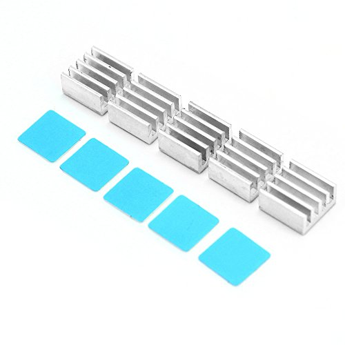 Pinzhi 5pcs Aluminium Kühlkörper 9x9x5mm für Drucker Stepper Motor Treiber-Platine - 3