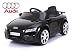 Produktbild ES-TOYS Kinderfahrzeug - Elektro Auto Audi TTRS - lizenziert - 12V7AH Akku und 2 Motoren- Ferngesteuert +MP3 (Schwarz)