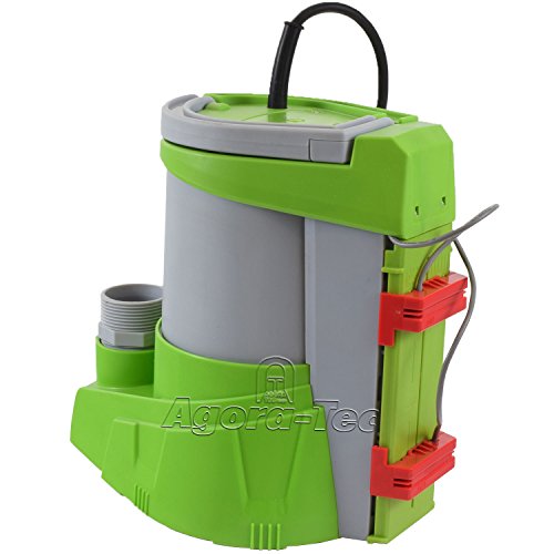Agora-Tec® AT-Tauchpumpe clear water 250W-vario-control (flachsaugend auf 1 mm) stufenlos einstellbarer integrierten Schwimmerschalter) mit Rückschlagventil und max: 0,4 bar und max: 3000l/h - 2