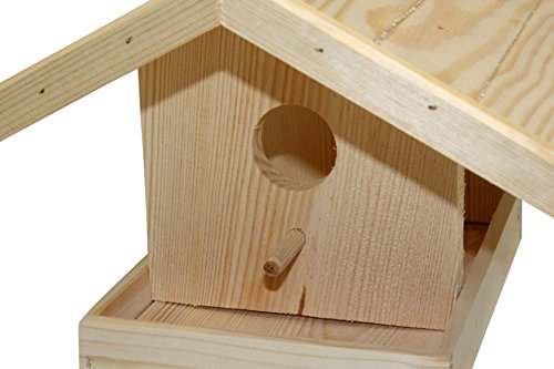 Vogelhaus Holz klein zum selber bemalen Futterhaus Häuschen - 4