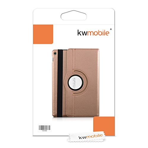 kwmobile Hülle für Asus ZenPad 10 (Z300C/Z300CL/Z300CG/Z300M/Z300CNL) – 360° Standfunktion Case Tablet Schutzhülle Kunstleder – Smart Cover Tabletcase Rosegold - 7