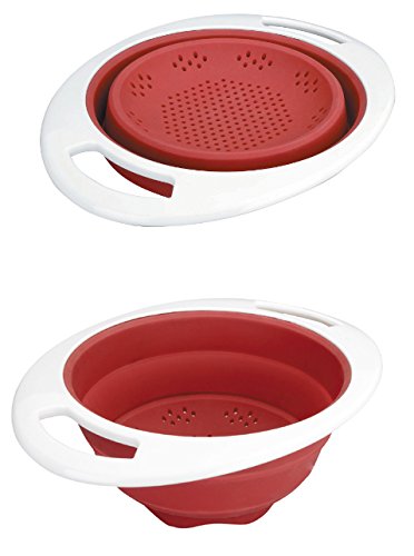 Sieb Abtropfsieb Seiher rund Silikon Ø 24 cm - faltbar!