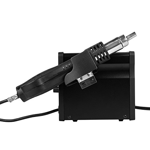 Uvistar 858D Lötstation Klein Entlötstation Digital Temperaturgeregelt Regelbar Heissluftpistole Set Profi für Platinen Handy Mobil mit Temperaturanzeige 100~450℃ LED Digitalanzeige 700W mit Zubehör - 4
