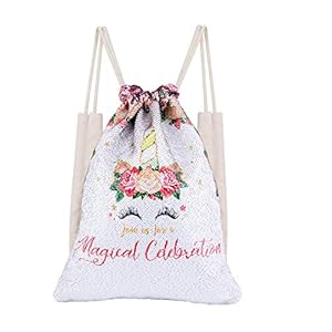 DRESHOW 1 Pack Unicorn Sequin