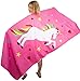 Produktbild Tuvizo Einhorn - Mikrofaser - Handtuch für Strand, Bad, Schwimmbad und Spielen – perfektes Einhorn - Geschenk für Mädchen