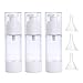Produktbild Aolvo 3 Stück 30 ml Klarer Kunststoff steril Airless Lotion Flasche Nachfüllbare Creme-Pumpe Kosmetik-Container - perfekt für Make-up Foundation und Serums - Leichter Proo Behälter mit 3 Trichtern