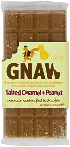 Gnaw Salted Caramel and Peanut Milk Chocolate Bar 100 g (Pack of 3)