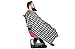 SALON HAIRDRESSER BARBER CAPE GOWN WITH STEEL HOOK 150CM x 130CM (Black with White (Chequered))