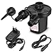 Produktbild Elektrische Luftpumpe, CAMTOA 2 in 1 AC 230V EU Stecker/DC12V Elektropumpe 50W Luftkompressor Schlauchboote Elektropumpe 3 Aufsätze inkl für Home Camping Luftmatratzen, Planschbecken, Schlauchboote Aufblähungen und Deflates