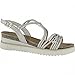 Produktbild Marco Tozzi Coole Damen Synthetik Metallic Keil Sandalen Platinum, Textilfutter, 1440153/37