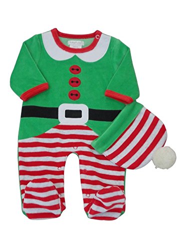 Baby Boys Elf Romper And Hat 0 3 Months Christmas All In One