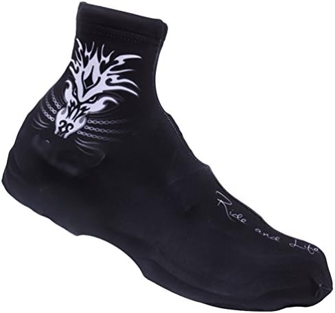 Yiiquan Men's Road Mountain Bike Dust-proof Bicycle Shoe Cover Overshoes (Black, Asia L)