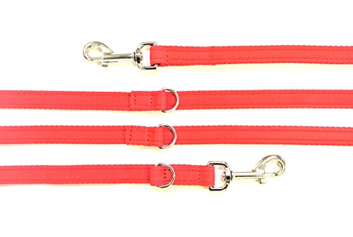 8ft11ft-Police-Style-TrainingObedienceMulti-Functional-Dog-Lead-20mm-Cushioned-Webbing-In-Red-Or-Blue