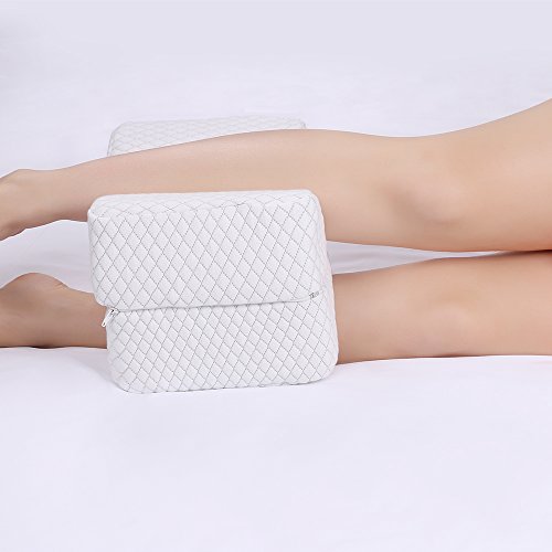 NURSAL-Coussin-Pour-Genoux-Soulage-la-Sciatique-le-Mal-de-Dos-Les-Douleurs-Aux-hanches-pour-Les-Femmes-Enceintes-les-Personnes-Dormant-sur-le-ct-Coussin-Orthopdique-en-Mousse--Mmoire-de-Forme-Taie-Lav
