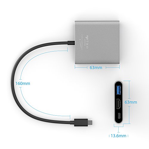 KabelDirekt USB Typ C Adapter – USB Typ C zu USB 3.0, 4K HDMI und USB Typ C Power Delivery (Aufladefunktion) – PRO Series - 5