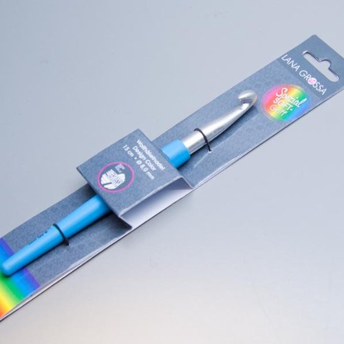 LANA GROSSA Häkelnadel Design mit Soft-Griff, Stärke 8.0 – Hellblau - 2