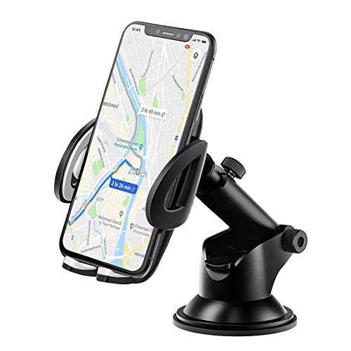 IZUKU Supporto Auto Smartphone per Cruscotto Dashboard Parabrezza[2 in 1] Porta Cellulare Auto per telefoni iPhoneXR/X/8/7, Samsung S10/9/8,Xiaomi,Huawei Honor